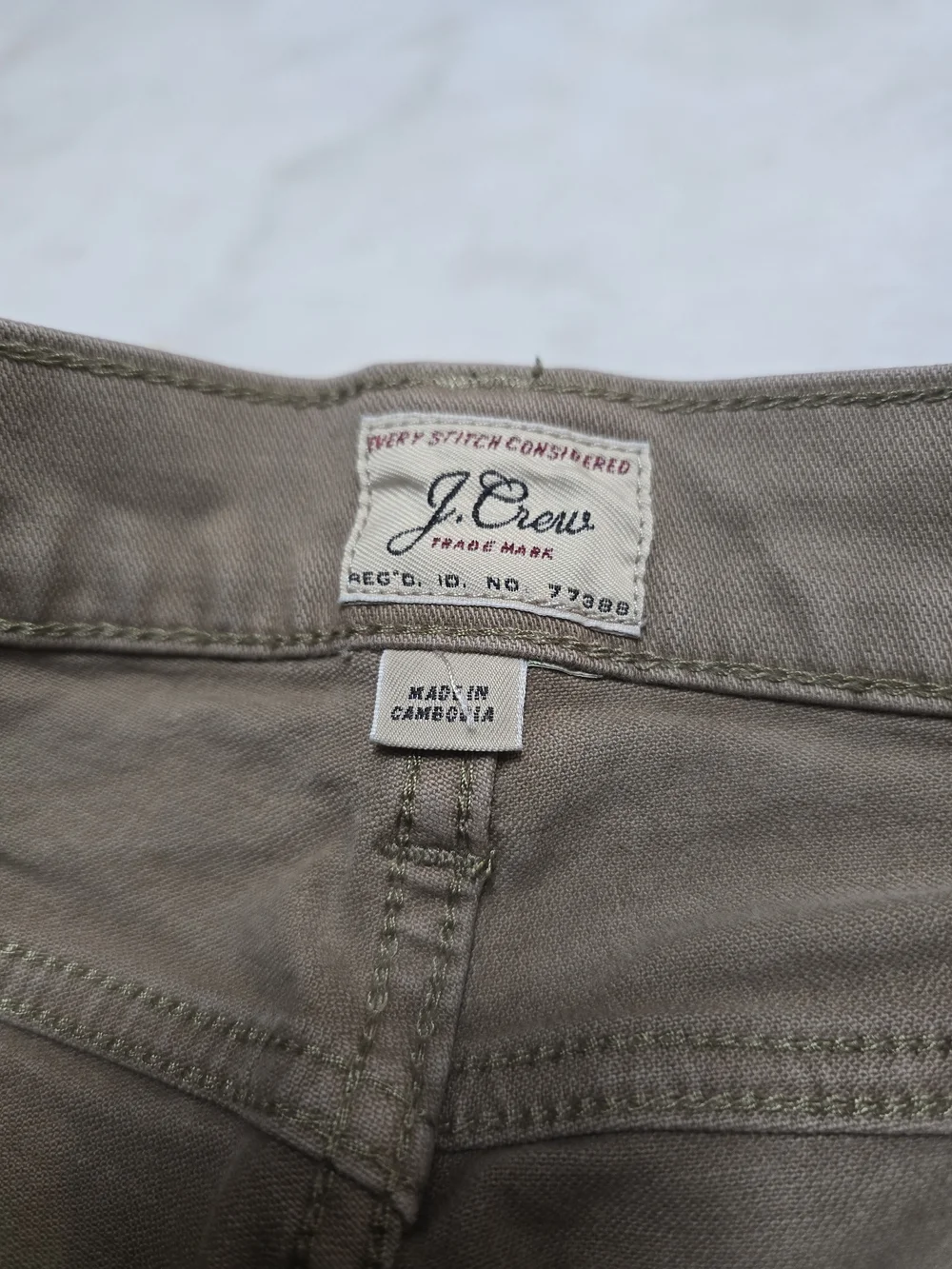 J. Crew Men's Straight-Fit Garment-Dyed Five-Pocket Pants - Olive
